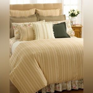 NEW Lauren Ralph Lauren Woodstock Garden Chino Khaki Tan One King PillowSham NWT